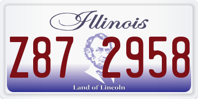 IL license plate Z872958