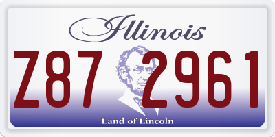 IL license plate Z872961