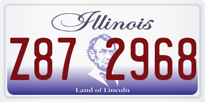 IL license plate Z872968