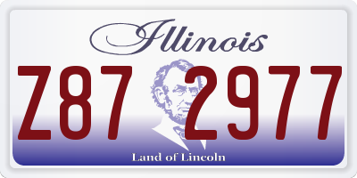 IL license plate Z872977