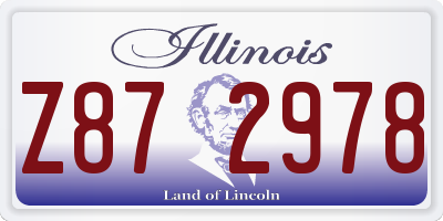 IL license plate Z872978