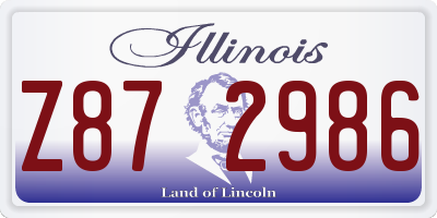 IL license plate Z872986