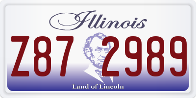 IL license plate Z872989