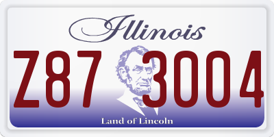 IL license plate Z873004