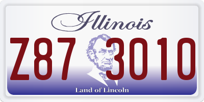 IL license plate Z873010