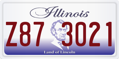 IL license plate Z873021