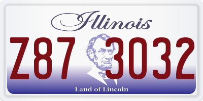 IL license plate Z873032