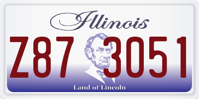 IL license plate Z873051