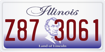 IL license plate Z873061