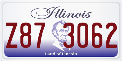 IL license plate Z873062