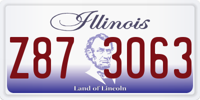 IL license plate Z873063