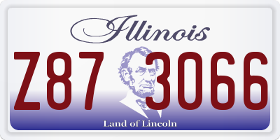 IL license plate Z873066