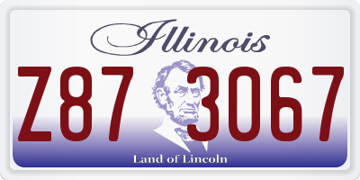 IL license plate Z873067