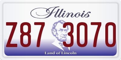 IL license plate Z873070