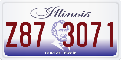IL license plate Z873071