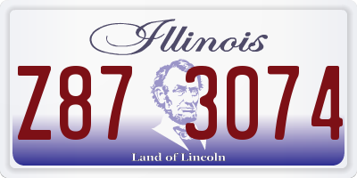 IL license plate Z873074