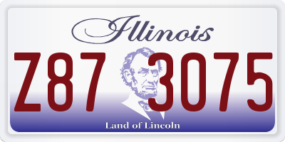IL license plate Z873075