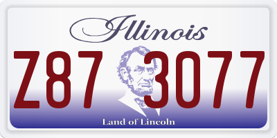 IL license plate Z873077