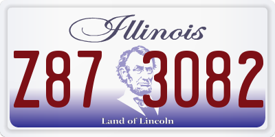 IL license plate Z873082
