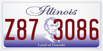 IL license plate Z873086