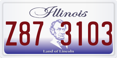 IL license plate Z873103