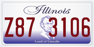 IL license plate Z873106