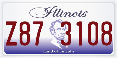 IL license plate Z873108