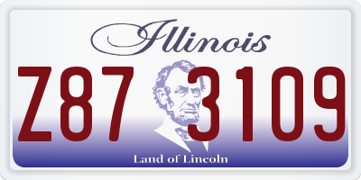 IL license plate Z873109