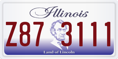 IL license plate Z873111