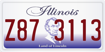 IL license plate Z873113