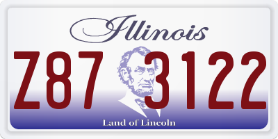 IL license plate Z873122