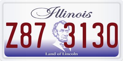 IL license plate Z873130