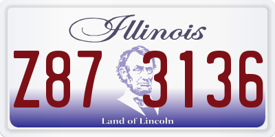 IL license plate Z873136
