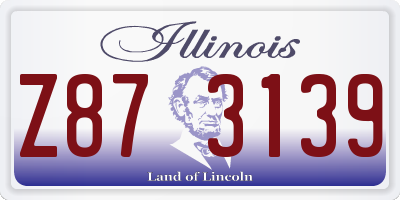 IL license plate Z873139
