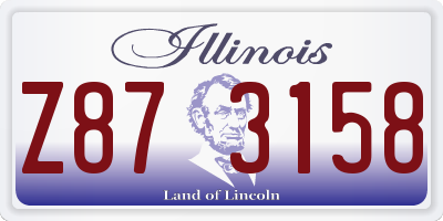 IL license plate Z873158