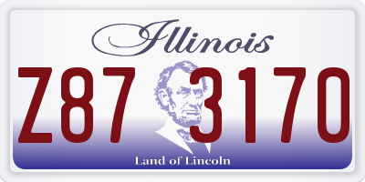IL license plate Z873170