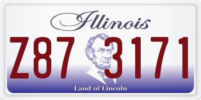 IL license plate Z873171