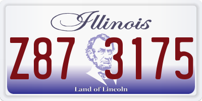 IL license plate Z873175