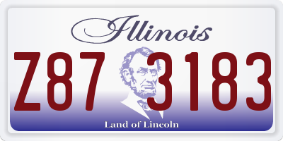 IL license plate Z873183