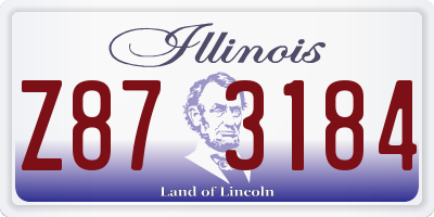 IL license plate Z873184