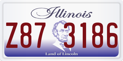 IL license plate Z873186