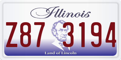 IL license plate Z873194
