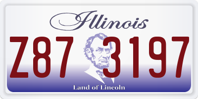 IL license plate Z873197