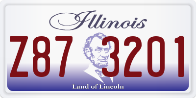 IL license plate Z873201