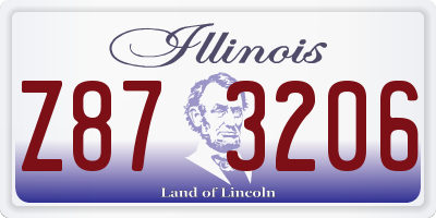 IL license plate Z873206