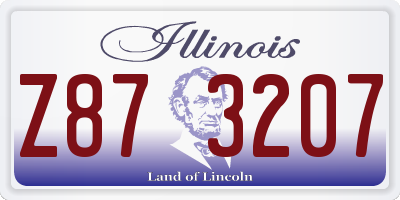 IL license plate Z873207