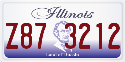 IL license plate Z873212