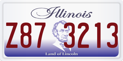 IL license plate Z873213