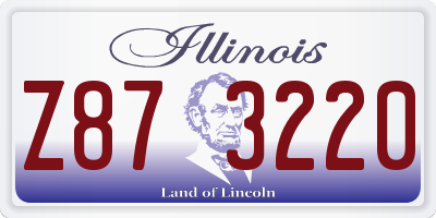 IL license plate Z873220