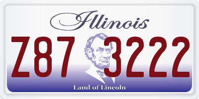 IL license plate Z873222